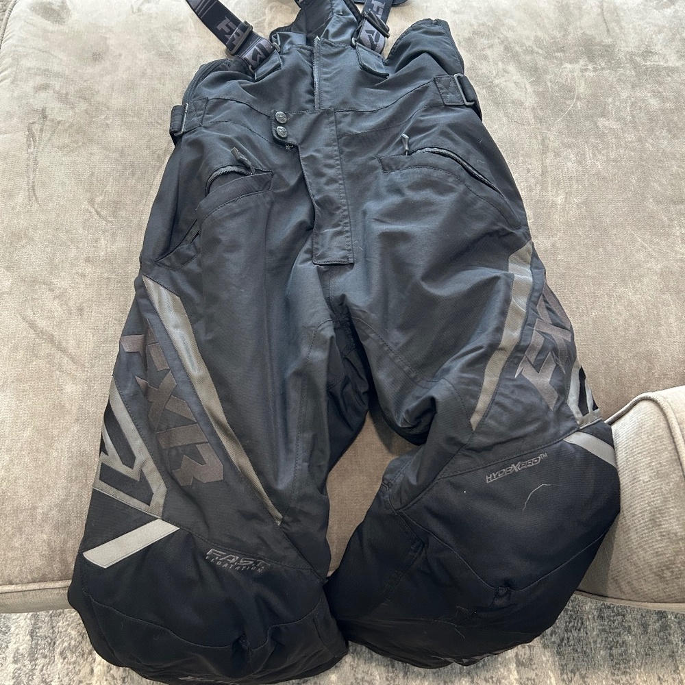 FXR Racing Black Fuel Bib Pants